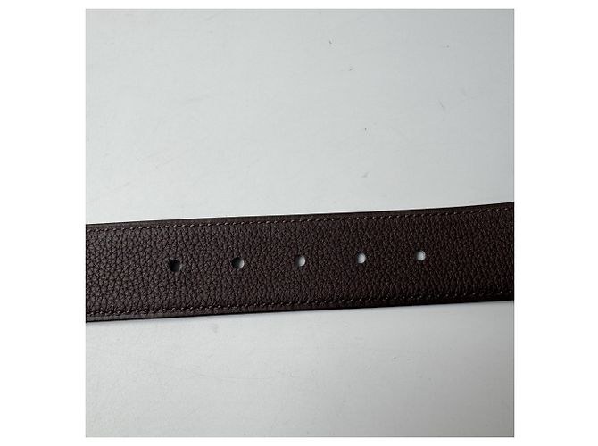 Hermès Cinto Reversível Hermes Cape Cod Preto Castanho escuro - vista 4