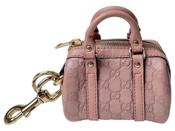 Charm per borsa in pelle rosa Gucci GG Blooms - vista 2