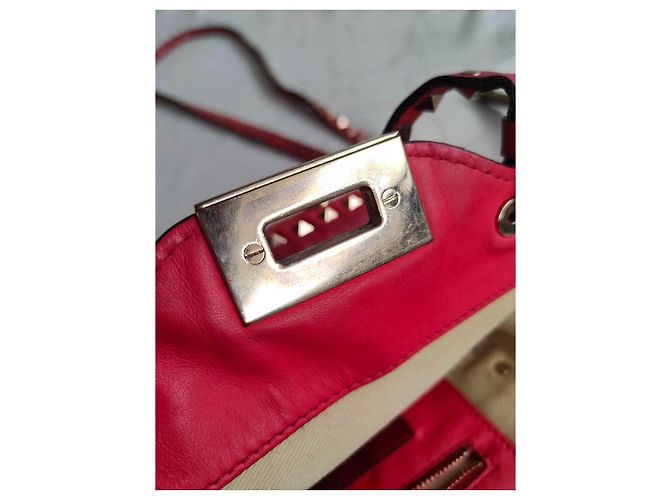 Borsa Tote Valentino Garavani Rockstud in pelle piccola, rossa - vista 11