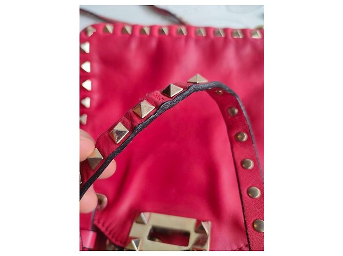 Borsa Tote Valentino Garavani Rockstud in pelle piccola, rossa - vista 12