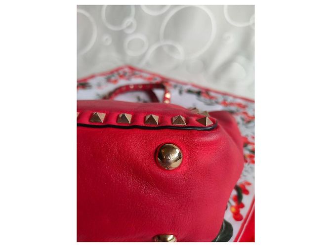 Borsa Tote Valentino Garavani Rockstud in pelle piccola, rossa - vista 18
