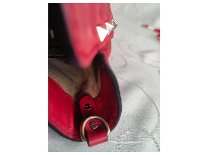 Borsa Tote Valentino Garavani Rockstud in pelle piccola, rossa - vista 5