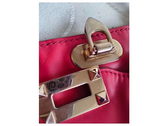 Borsa Tote Valentino Garavani Rockstud in pelle piccola, rossa - vista 8