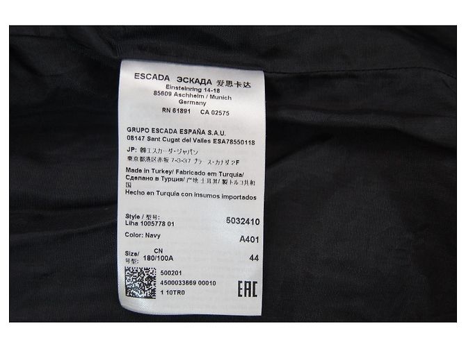Escada checked leather zip jacket Black White Blue Green Yellow - view 10