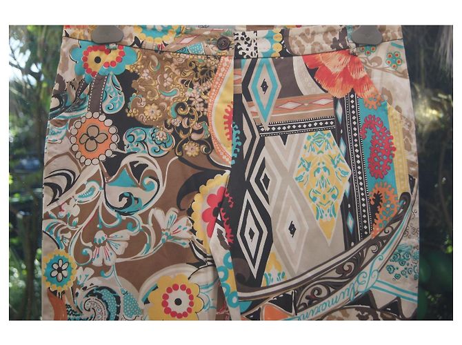 Blumarine Caprihose mit Blumenprint Braun Schwarz Pink Weiß Blau Mehrfarben Grün Orange Gelb - Ansicht 2