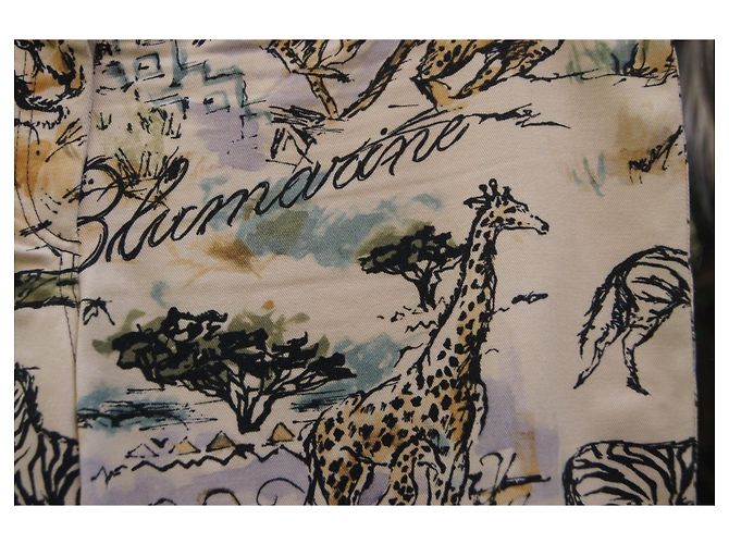 Pantalones cropped con estampado animal Blumarine Blanco Multicolor Estampado de leopardo - vista 3