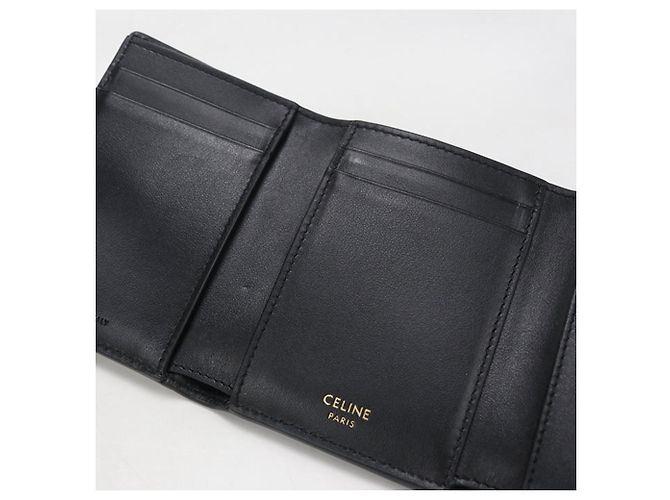 Céline Celine Black Tri-fold Wallet - view 4