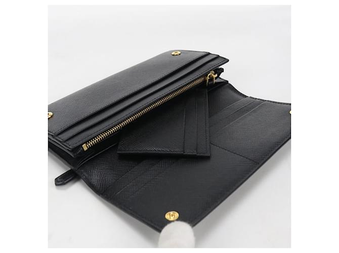 Prada Bi-fold Long Wallet Schwarz - Ansicht 3