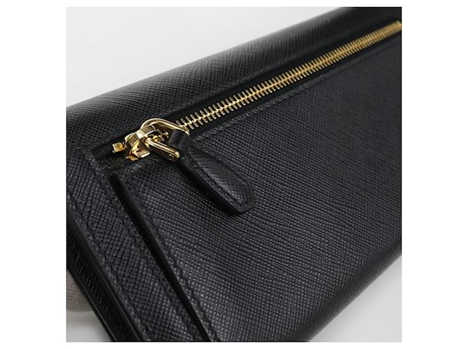 Prada Bi-fold Long Wallet Schwarz - Ansicht 8