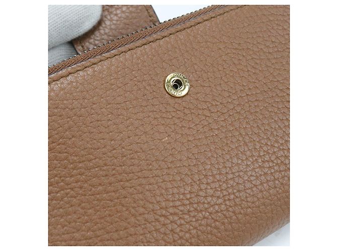 Bamboo Cartera bi-fold Gucci de cuero marrón con detalles de bambú Castaño - vista 7