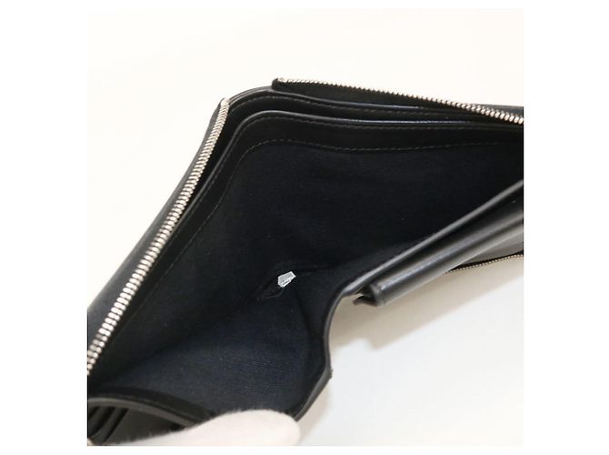 Céline Portafoglio bi-fold in pelle di vitello nero Celine - vista 4