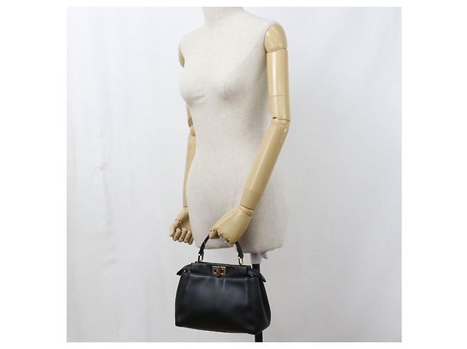 Borsa Fendi 2WAY Peekaboo Nero - vista 8