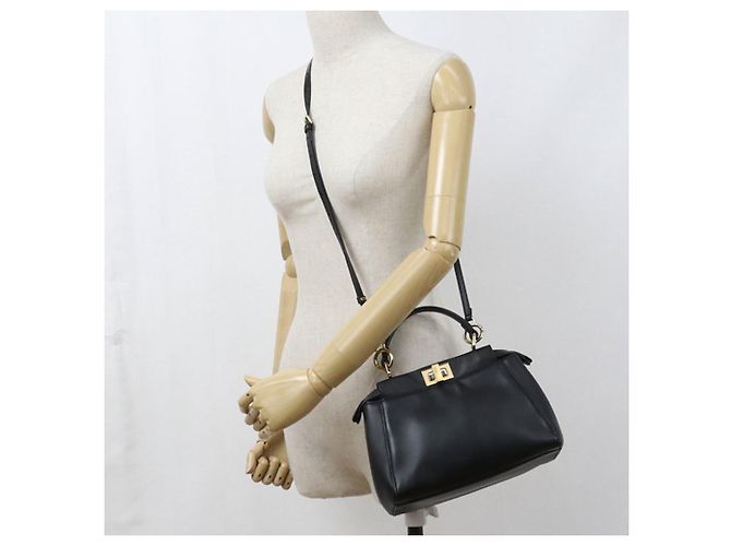 Borsa Fendi 2WAY Peekaboo Nero - vista 9