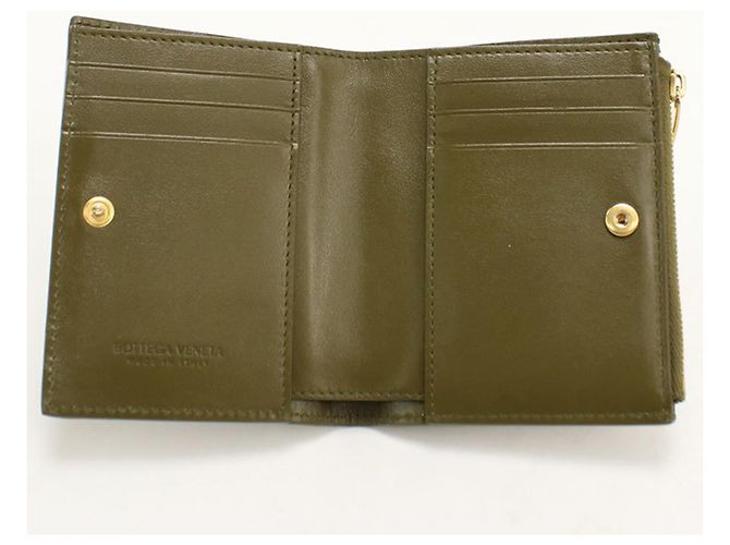 Cartera Bi-Fold Bottega Veneta en Khaki Caqui - vista 3