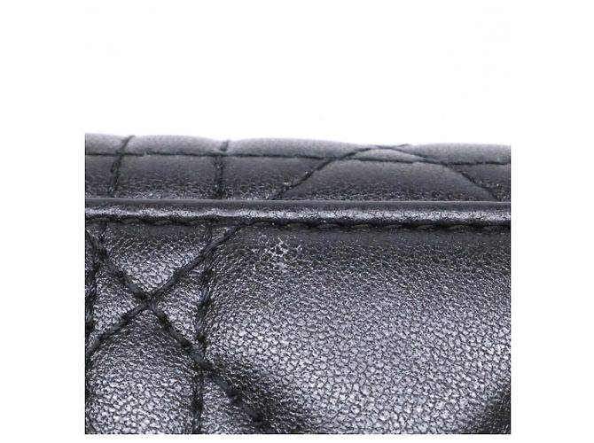 Christian Dior Lady Cannage Compact Wallet aus Lammfell Schwarz - Ansicht 10