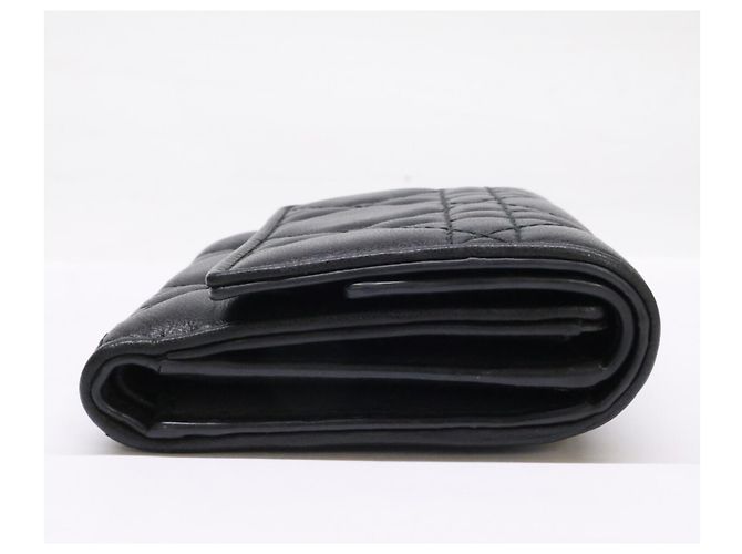 Christian Dior Lady Cannage Compact Wallet aus Lammfell Schwarz - Ansicht 2