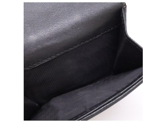 Christian Dior Lady Cannage Compact Wallet aus Lammfell Schwarz - Ansicht 8