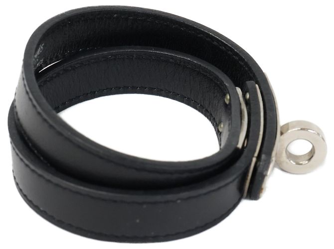 Hermès Bracciale Kelly Double Tour in pelle HERMES Nero Argento - vista 3