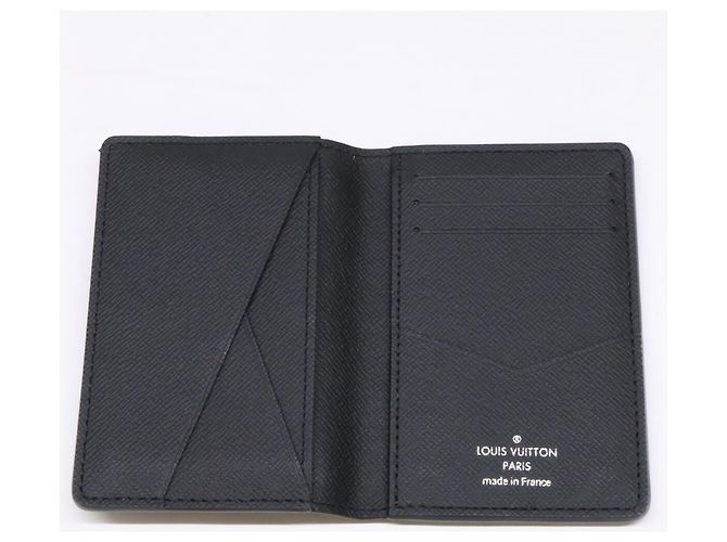 Louis Vuitton Taiga Leather Card Case Black - view 7