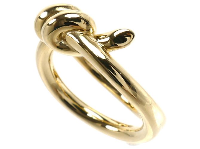 Tiffany & Co. 18K Gelbgold Knoten Doppelreihen Ring - Ansicht 2