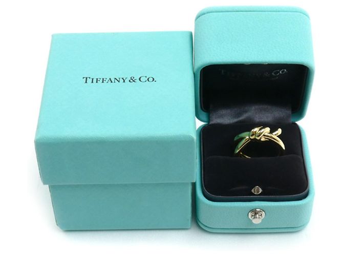 Tiffany & Co. 18K Gelbgold Knoten Doppelreihen Ring - Ansicht 7
