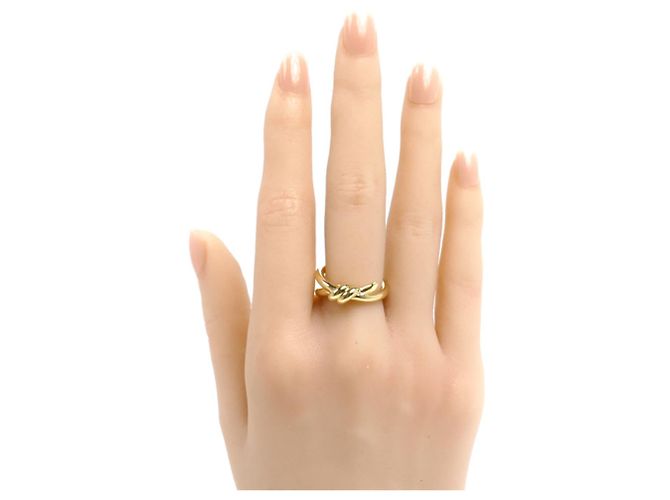 Tiffany & Co. 18K Gelbgold Knoten Doppelreihen Ring - Ansicht 8
