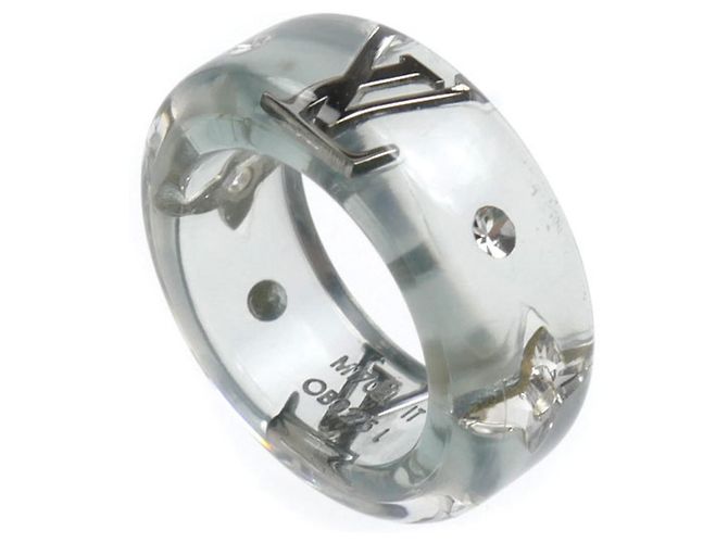 Anello Louis Vuitton GP Resin x Strass Sparks Argento Blu - vista 2