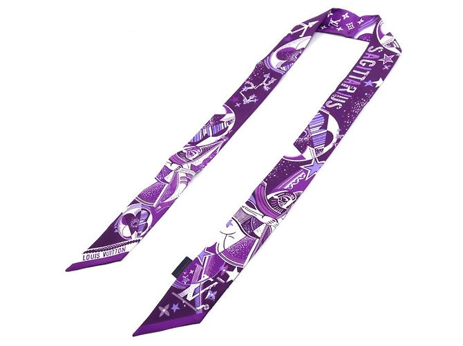 Lenço Louis Vuitton Bandeau BB LV Star Sign Sagittarius Roxo - vista 2