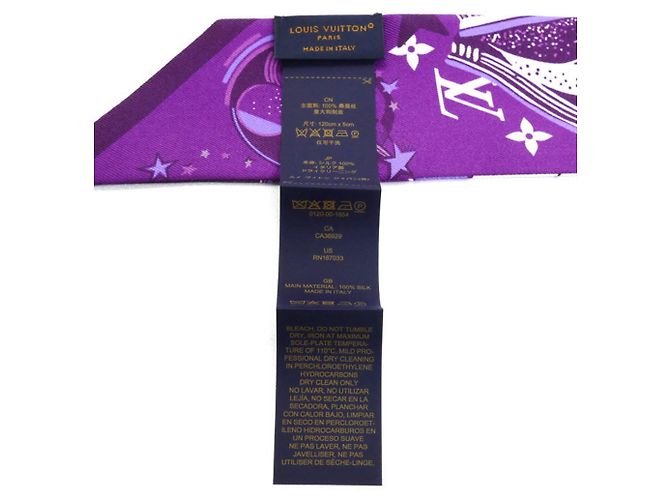 Lenço Louis Vuitton Bandeau BB LV Star Sign Sagittarius Roxo - vista 4