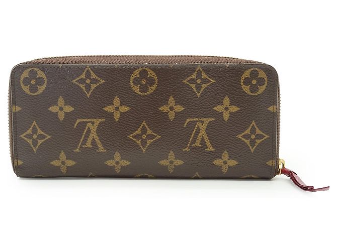 Louis Vuitton Cartera Monogram Clemence Long Wallet Fuchsia Castaño - vista 2