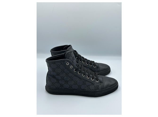 Gucci GG Supreme Sneakers Alte Nero - vista 6