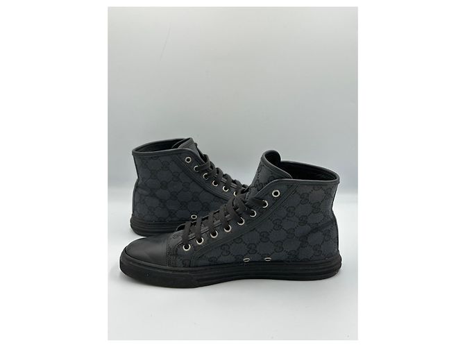 Gucci GG Supreme Sneakers Alte Nero - vista 8