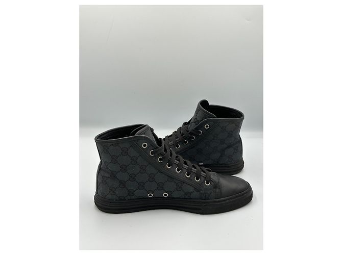 Gucci GG Supreme Sneakers Alte Nero - vista 9