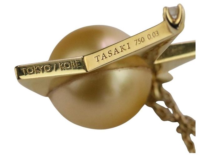 Collana Comet Plus TASAKI in Au750 con perla dorata D'oro - vista 15