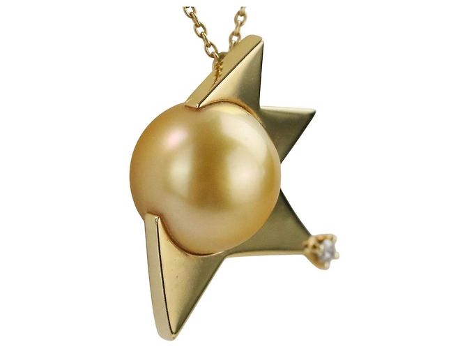 Collana Comet Plus TASAKI in Au750 con perla dorata D'oro - vista 2
