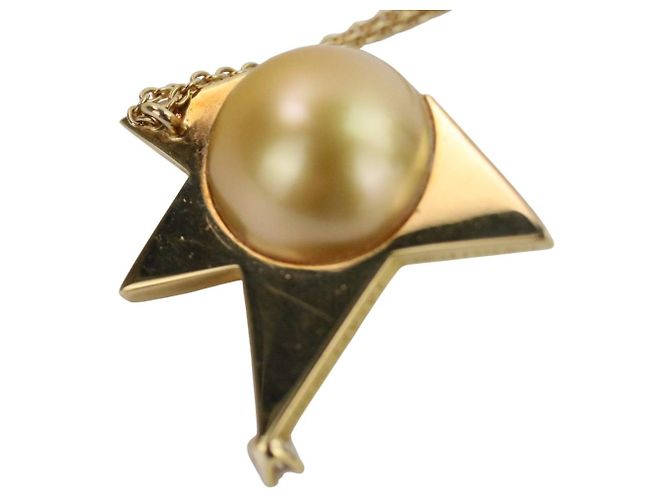 Collana Comet Plus TASAKI in Au750 con perla dorata D'oro - vista 9