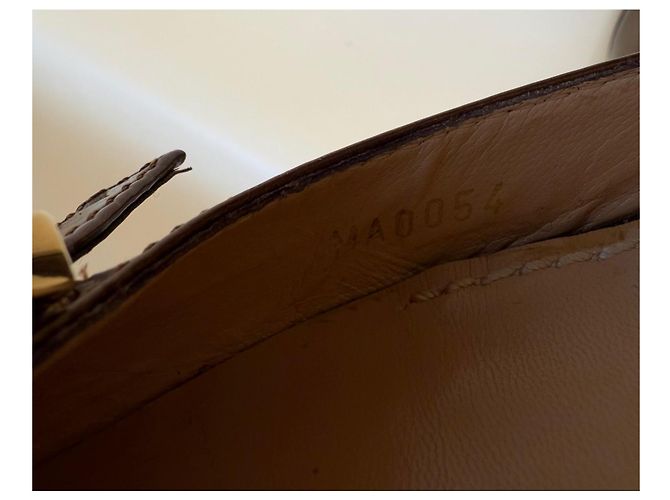 Décolleté slingback Louis Vuitton in vernice marrone - vista 7