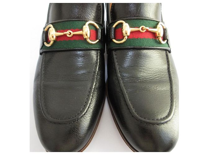 Gucci Webline Leder Loafer Pumps Schwarz - Ansicht 13