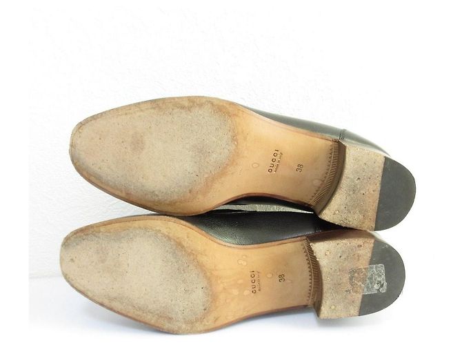 Gucci Webline Leder Loafer Pumps Schwarz - Ansicht 5