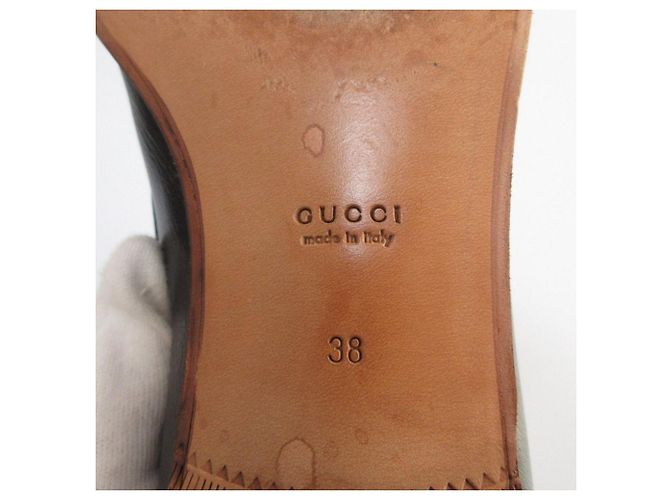 Gucci Webline Leder Loafer Pumps Schwarz - Ansicht 7
