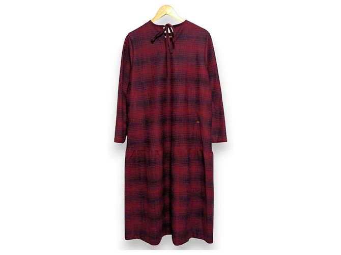 Autre Marque Jersey-Flanellkleid 45R Rot - Ansicht 2