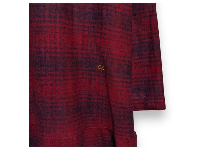 Autre Marque Jersey-Flanellkleid 45R Rot - Ansicht 3