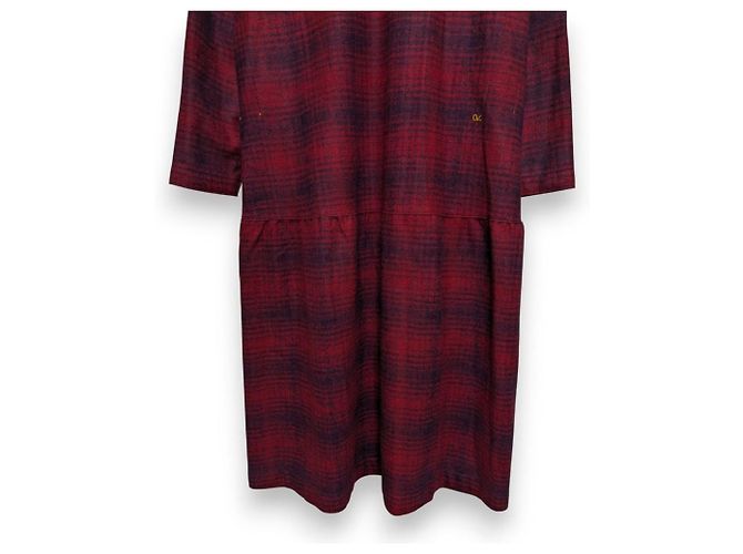 Autre Marque Jersey-Flanellkleid 45R Rot - Ansicht 4