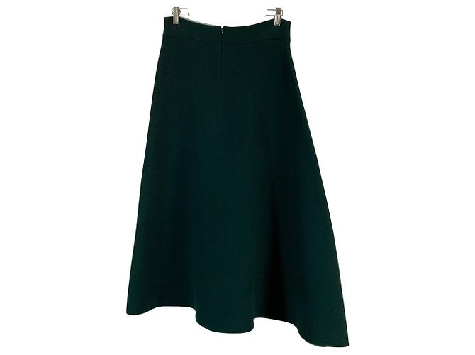 Jil Sander Maxi-Strickrock aus Virgin Wool und Kaschmir Grün - Ansicht 2