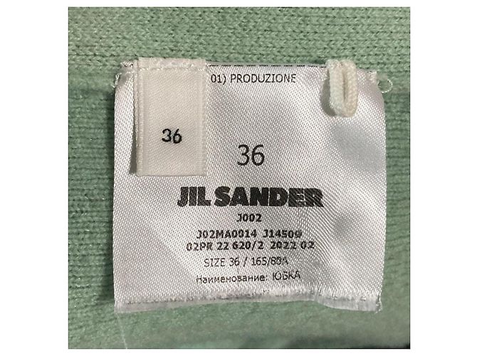 Jil Sander Maxi-Strickrock aus Virgin Wool und Kaschmir Grün - Ansicht 4