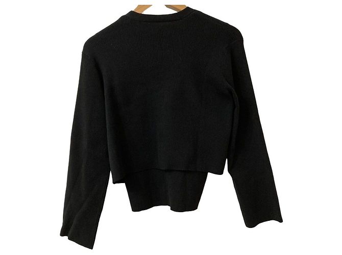 Autre Marque N. Natural Beauty Basic Rippstrick-Ensemble Cardigan Schwarz - Ansicht 3