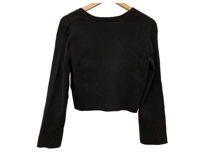 Autre Marque N. Natural Beauty Basic Rippstrick-Ensemble Cardigan Schwarz - Ansicht 4