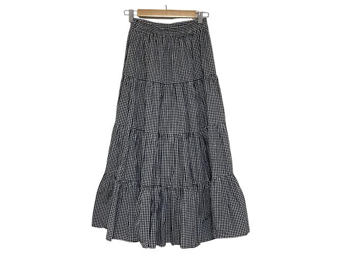 Autre Marque Snidel Gingham Stufenrock Schwarz - Ansicht 2