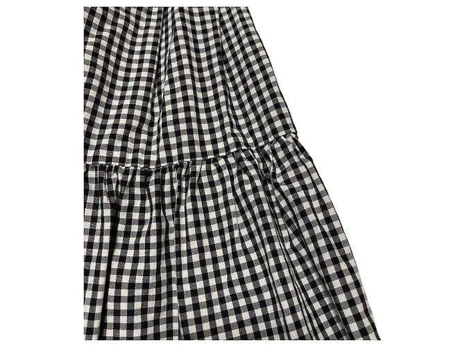 Autre Marque Snidel Gingham Stufenrock Schwarz - Ansicht 4