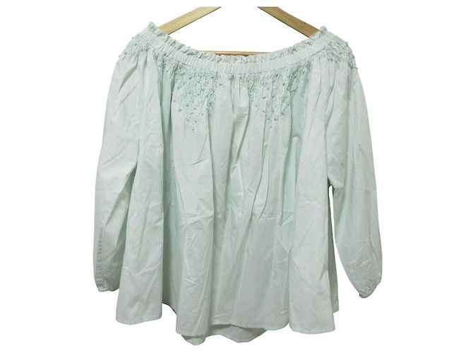 Autre Marque Camicetta a maniche lunghe con spalle scoperte in cotone MARLE di Merlette Verde - vista 2